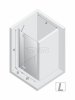 NEW TRENDY Drzwi wnękowe NESTA GUNMETAL BRUSHED 1D L 80x200 czyste 6mm Active Shield 2.0 D-0927A